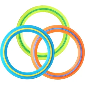 Flying Disc for Kids Adults 11 inch Flying Ring,3 Pack Beach Backyard Sports Play Soft Discs,Best Sport Outdoor Tossing Toy Gift for 4+ Year Old Boys Girls Family 3PCS (Yellow,Orange & Turquoise)