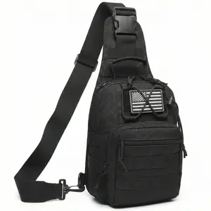 Tactical Compact EDC Shoulder Sling Bag for Men - Crossbody and Chest Pack for Travel, Camping, Trekking, Outdoor Sports - Adjustable Multifunction Durable SpringStatements