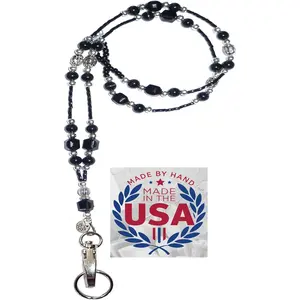 Slim Style Women's Fashion Hand Beaded Lanyard, 34",,  Lanyard ID Badge Holder