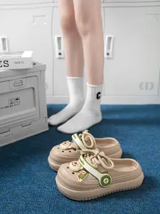 Women's Comfortable Eva Slip-On Shoes, Cute Accessories Included, Lightweight Breathable Casual Shoes, All Season Wear, Garden Use, Footwear