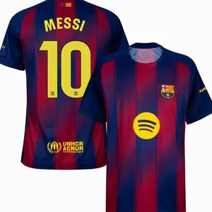 Unisex Soccer/Football Barcelona Team Lionel Messi 10 La Liga 2025/26 Home/Away Replica Jersey GSV