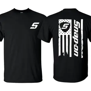 Snap-On American Flag 2 Sides T-Shirt, Snap-On USA Flag, Perfect for Garage Enthusiasts and Automotive Fans