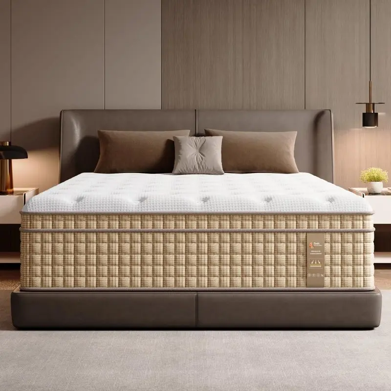 Bellemave 14-Inch King Hybrid Mattress - 76x80in, Premium Memory Foam & Innerspring, Gel-Infused, Jacquard Knit Polyester Top, Fiberglass-Free, Chemical-Free, Ergonomic, Medium Plush, CertiPUR-US Certified, Pressure-Relieving, Cooling