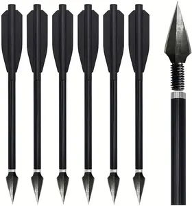 Aluminum Mini Crossbow Bolts 6.7 Inch Mini Crossbow Arrows with Sharp Removable Tips Pistol Crossbow Bolts for 50-80lbs Crossbow Hunting Target Practice