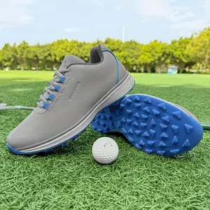 Men's Golf Shoes Sports Casual Style, Comfortable Lightweight, Water-Resistant Non-Slip Outsole, All-Season Solid Color, Lace-Up Closure, PU Upper, Fabric Inner & Insole, TPU Sole - For Men - Suitable for Golf, Outdoor Sports & Ball Games -