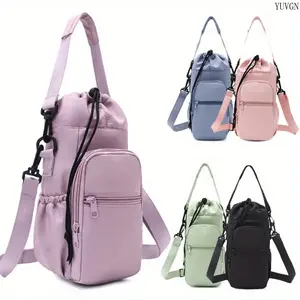 Multi-Purpose Water Bottle Holder Crossbody Sling Bag, Lightweight Handheld Phone Organizer with Adjustable Strap, Compact Durable Drawstring Pouch, Versatile Bag for Fitness, Travel, Hiking, Daily Commute & Outdoor Activities, Ideal Gift for Outdoor Love