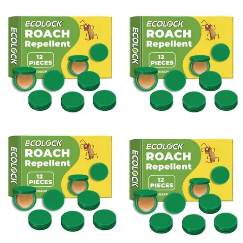 48-Piece Strong Anti-Cockroach Indoor Insect Control Cleaning Kit - Powerful Gel Bait Exterminator, Roach & Rat Repellent, Rat-Control Solution, Microfiber Mop, Non-Toxic Crawling Pest Fix, No-Battery Kitchen Household Summer Essential