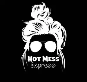 hot mess express funny vinyl decal sticker 5"