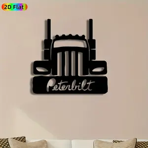 1pc Peterbilt Truck Metal Wall Art, Bold Peterbilt Truck Statue Mural, Ideal Gift for New Year, Christmas, Truck Decor Enthusiasts, Perfect for Garage Wall & Garden Fence, Unique Industrial Truck Art for Home & Outdoor Spaces