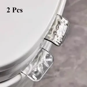 2 Pieces Toilet Lid Opener Set, Durable Seat Cover & Pad Ring Lifter, Flipper Device for Easy Access, Anti-Fouling Hand Grip Design