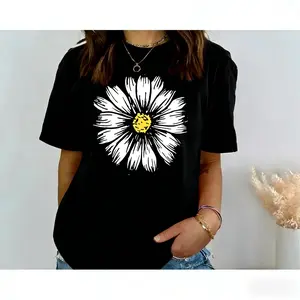Comfort Colors Daisy Wildflower Floral Tshirt for Women - Unisex Plant Tee Tshirt - Cotton, Fabric