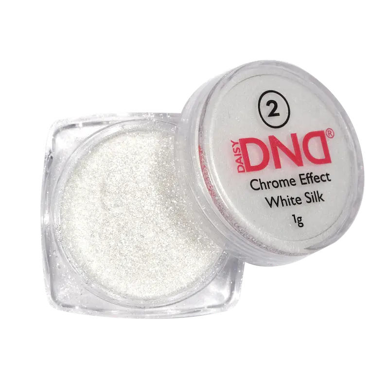 DND Chrome Powder Effect White Silk