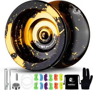 MAGICYOYO Dual Purpose Yoyo- Responsive Yoyo N11 & Unresponsive Yoyo Alloy YoYo with Yoyo Glove + Bag + Unresponsive Bearing Kit + 12 Yoyo Strings