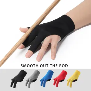 High-End Three-Finger Billiard Glove, Ultra-Durable Microfiber Comfortable Pool Hall Gloves, Single Pair, Cross-Border Finger Exposed Design