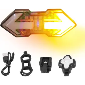 Bike Turn Signals,Bright Bike Tail Light with Turn Signals, 120 Lumens USB Rechargeable LED Rear Bike Light, Wireless Remote Control Bike Blinkers, IPX5 Waterproof Bike Safety Light for Night