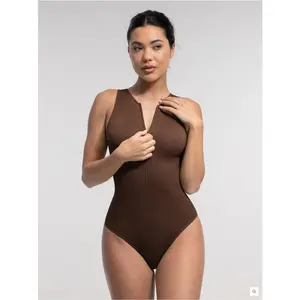 Zipper tank bodysuit