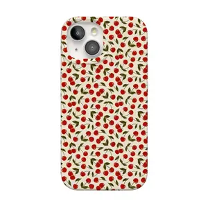 Casely iPhone 15 Plus Case | Cherry on Top | Red Cherries | Compatible with MagSafe | Classic Ultra Thin Design