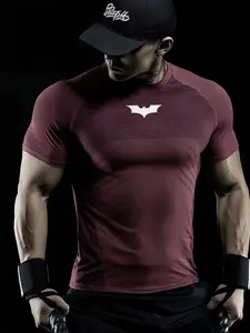 Comfortable Round Neck T-Shirt, Breathable Fabric, Ideal for Gym, Weightlifting, Outdoor Cycling, Running, Fashionable Daily Wear, Men's Top