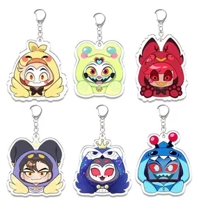 Anime Hazbin Hotel Keychain, Anime Cartoon Keychain Charlie Morningstar Alastor Vaggie Acrylic Keychain For Backpack, Key, Gift