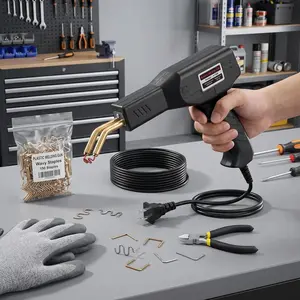 Professional Hot Stapler Plastic Repair Tool Kit for Auto Bumper Fender Crack Fix 600 Staples
