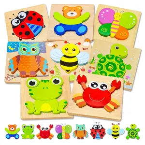 Premium Animal-Themed Toddler Set, Educational Learning Toy for Boys & Girls, Fun Early Childhood Development Gift, Wooden Jigsaw Puzzle