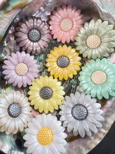 F/B16- (1)PC Choose Your Opal Color-  30 mm Large  Size Daisy Flower Focal Bead