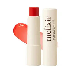 Melixir Vegan Lip Butter #08 Havana, Hydrating Tinted Lip Balm Stick, Bee-Free, Petrolatum-Free, Plant-Based With Shea Butter, Nourishing Care for Dry, Chapped Lips, Natural Finish