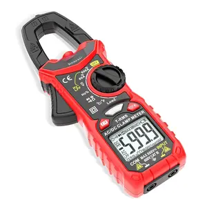 HT206D Digital Clamp Meter T-RMS 6000 Counts, Multimeter  Tester Auto-ranging, Measures Current  Temperature Capacitance Resistance Diodes Continuity Duty-Cycle ( Current)