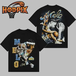 HOOPIX - MELO NUGGETS Premium Cotton Hoodie T-Shirt (Made In USA), Carmelo Anthony Fans Shirt, Game Day Outfits, Gift For Golden State Basketball Fans, Basketball Graphic Tee Hoodie