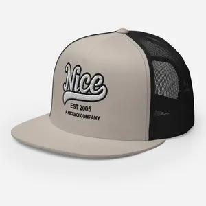 NICE Trucker Hat Grey/Black - White Logo