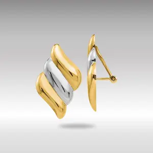14K Gold Non-pierced Omega Back Earrings - Model TF206