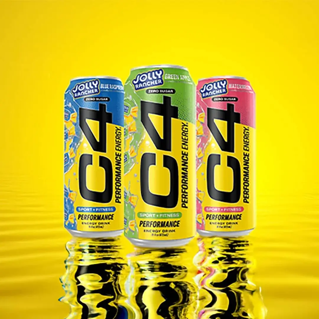 C4 Performance Zero Sugar Energy Drink, JOLLY RANCHER, 16 Fl Oz (12 Pack)  Beverage Sport
