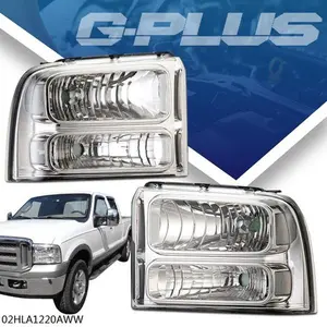Clear Corner Clear/Chrome Headlights Fit For 2005-2007 Ford F250 F350 Super Duty New