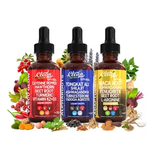 Clean Nutra Circulation Power Trio | Cayenne Pepper, Tongkat Ali, MACA Root & More for Vitality, Blood Flow & Endurance Liquid Drops [Vascu Glow + AlphaRoots + AdaptoDrive]