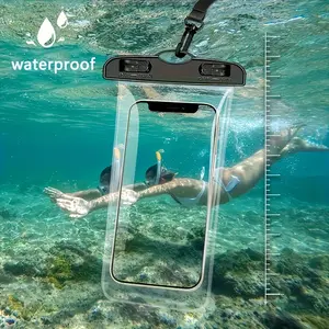 1 Piece Beach Travel Phone Protection Bag, Outdoor, Waterproof Phone Bag with Sealed Compartment to Prevent Water Ingress, Keeps Phone Safe and Dry, Self-Sealing Bag for Beach Diving, Photography, Rafting, Transparent, Dry Bags Waterproof