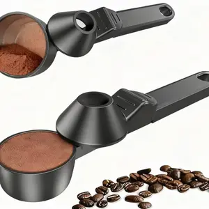 2Pcs Coffee Scoop - Coffee funnel spoon for filling coffee capsules, coffee measuring spoon with anti-leakage funnel.
