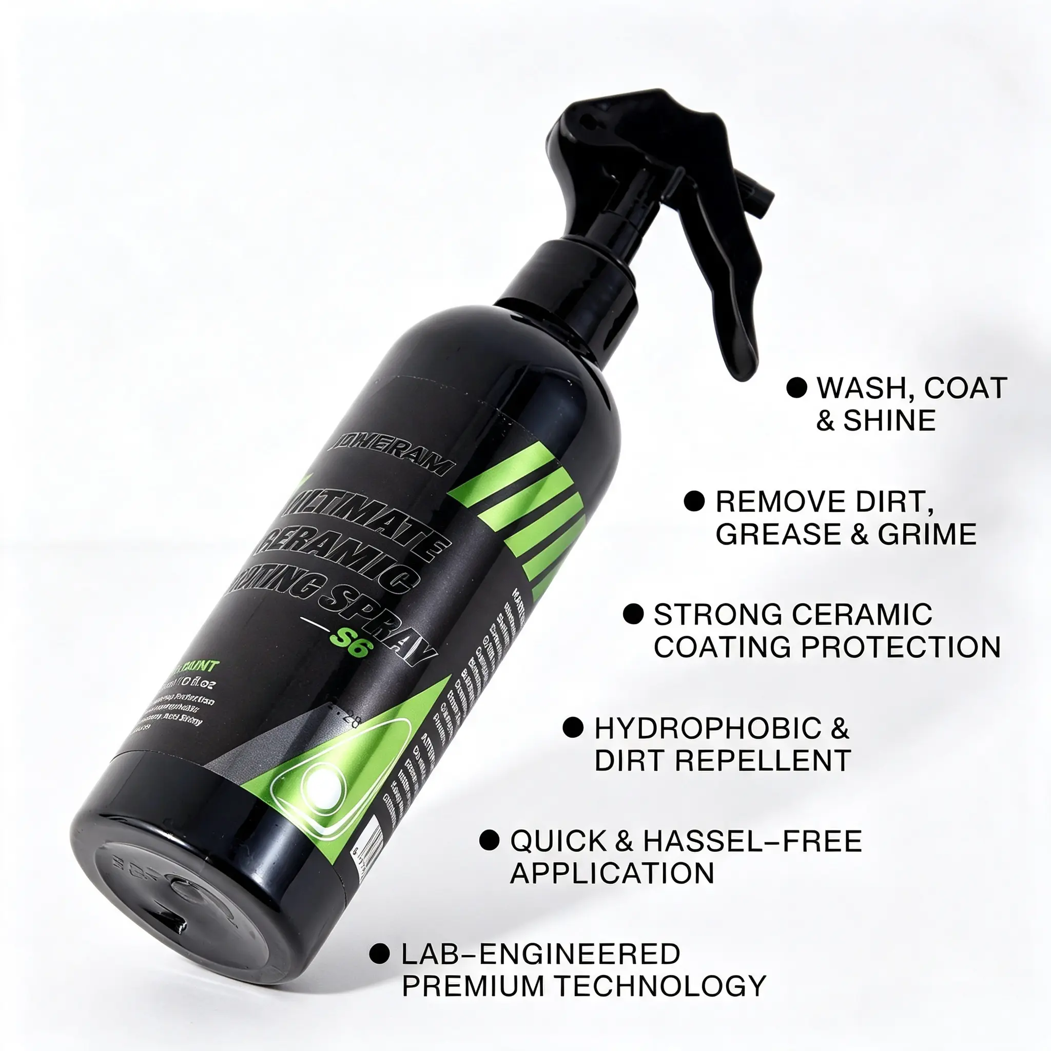 Advanced ceramic technology vehicle/motorcycle body surface coating spray—10H hardness, scratch resistance, waterproof, glossy finish, high-gloss water-repellent coating care suitable for various vehicles