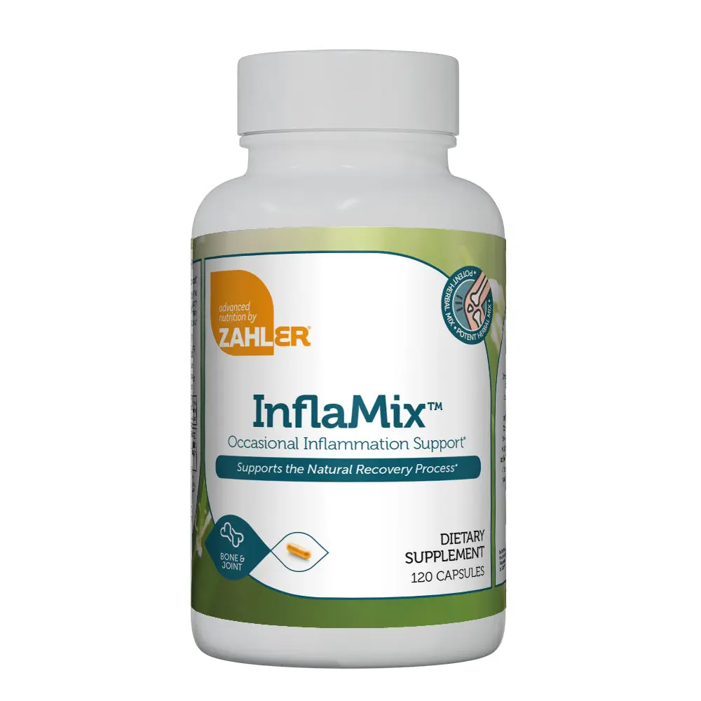 Zahler InflaMix Advanced Support for a Healthy Inflammatory Response - 120 Capsules with Turmeric Ginger & White Willow Bark for Natural Relief