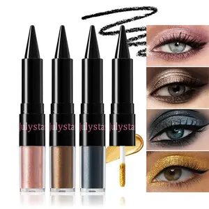 2 in 1 Eyeshadow & Eyeliner Gel, 1 Count Waterproof Liquid Eyeshadow, Convenient Highlighter Stick, Eye Makeup Tool for Women, Eye Makeup Product, Cosmetic