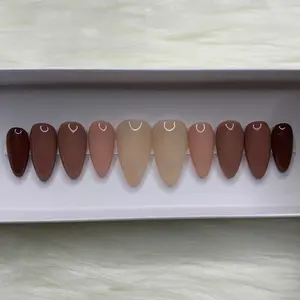 Shades of Nude-Press ons Luxury Nail