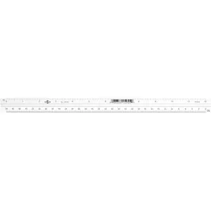 Combination Triangular Scale, Metric and English Measurements, White Drafting Architecture Drawing Ruler - 12 Inches