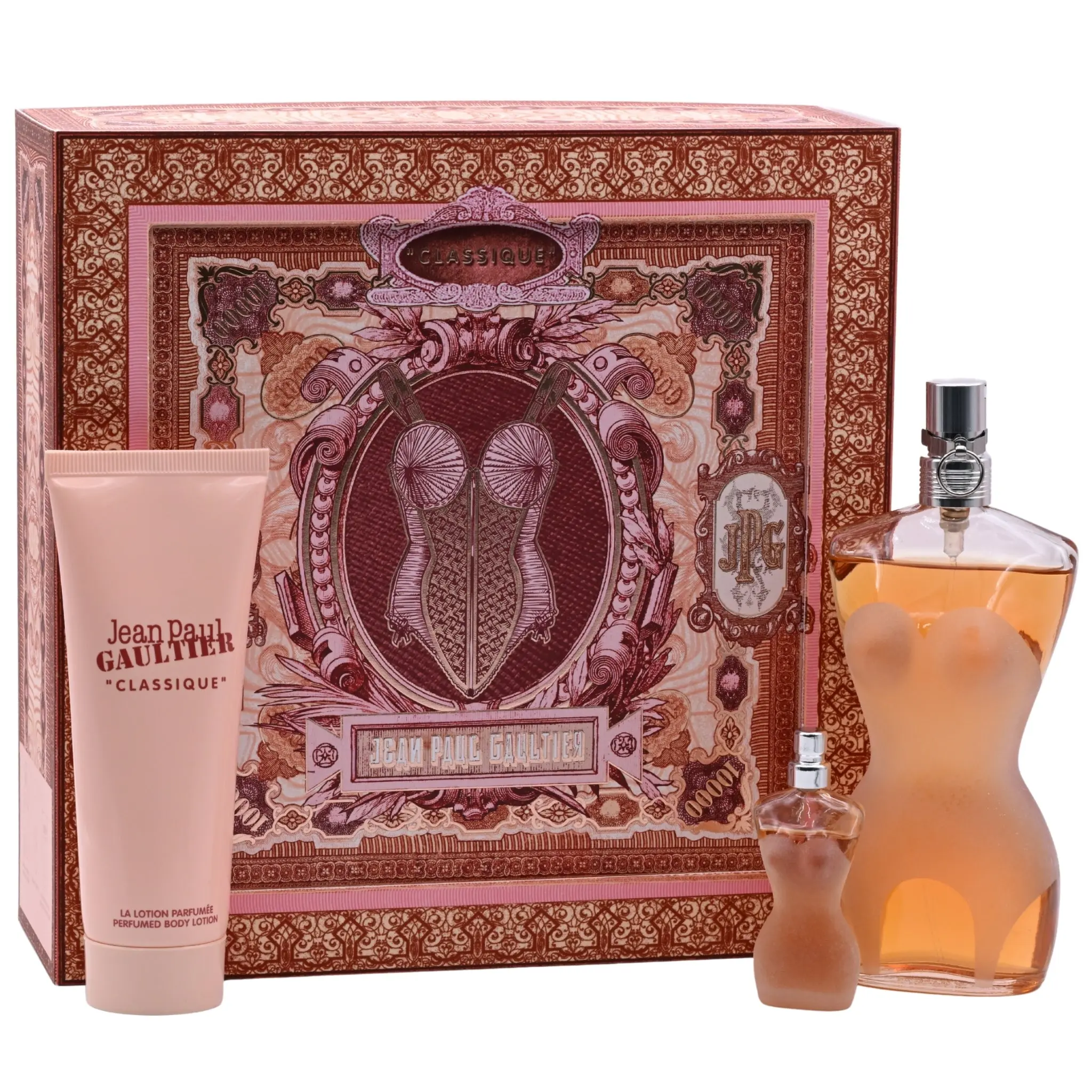Women's 3-Piece Spray Perfume Set - Classic Floral Oriental Signature Scent with Amber Vanilla Notes, Includes Eau de Toilette & Body Lotion for Layering Perfume, Feminine Parisian Flair Gift Set