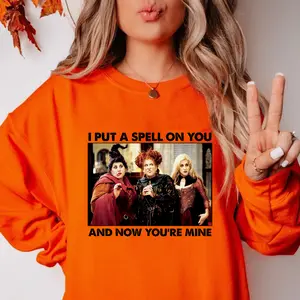 I Put A Spell On You And Now You're Mine Shirt, Halloween Shirt, Sweatshirts, Hoodie