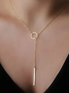 Minimalist Luxury Multi-Layer Geometric Y-Shape Necklace for Women, Commuter High-End Clavicle Chain, Elegant Fashion Jewelry, Daily Wear Necklace, Geometric Chain Design, Layering Necklace
