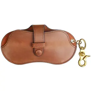 Vintage Leather Sunglasses Case – Portable Soft Glasses Pouch for Men & Women Protective Eyewear Storage with Retro-inspired Look and Soft Interior,summervibes
