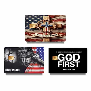 Faith & Patriot Card Sticker Set – Inspirational Credit Card Stickers with Cross & Scripture Designs
