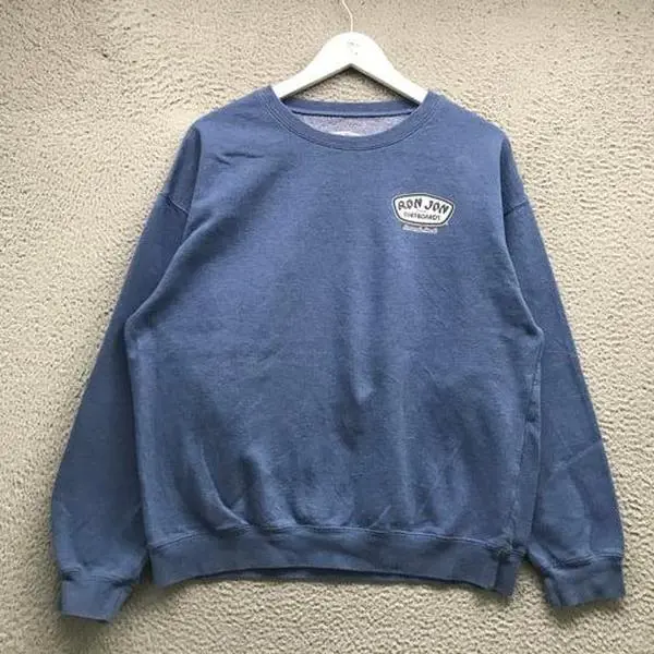 Ron Jon Surf Shop Sweatshirt Mens Large Long Sleeve Graphic Heathered Blue White