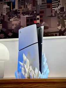 Crystal Stand for PS5 Slim - Discs and Digital fit both