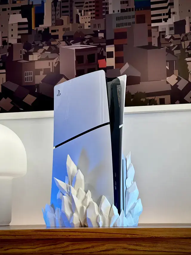 Crystal Stand for PS5 Slim - Discs and Digital fit both