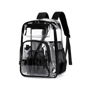 Heavy Duty  Clear Backpack, TPU Transparent Backpack Waterproof School Bag Large Capacity Backpack,See Through Backpack for School for Women for College Work Travel Festival & Multi-pockets